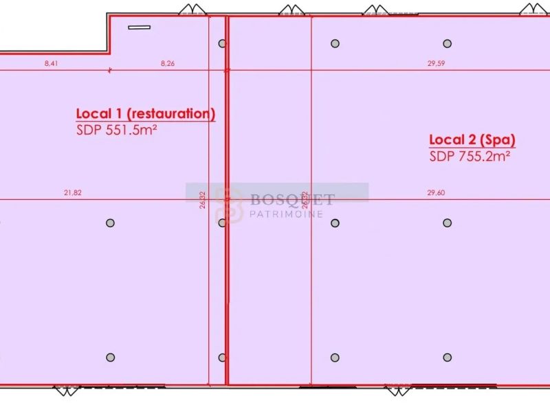 Villeneuve-la-Garenne – Local commercial à louer 755 m² – Spa / bien-être – quartier Bongarde